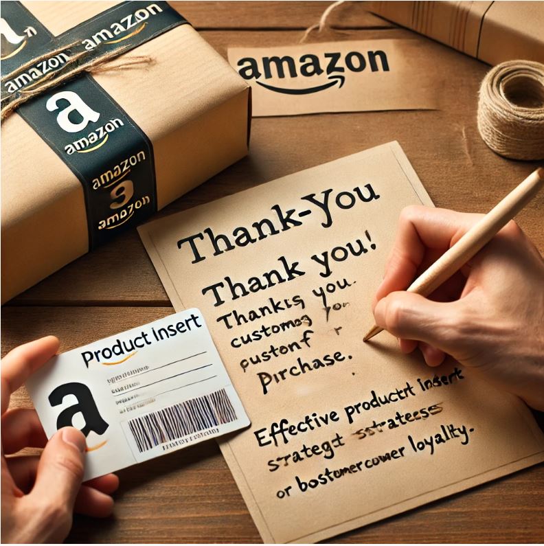 A scene showing a personalized thank-you note being written next to a neatly wrapped package, emphasizing the impact of thoughtful gestures like thank-you notes and discount codes to boost customer loyalty.